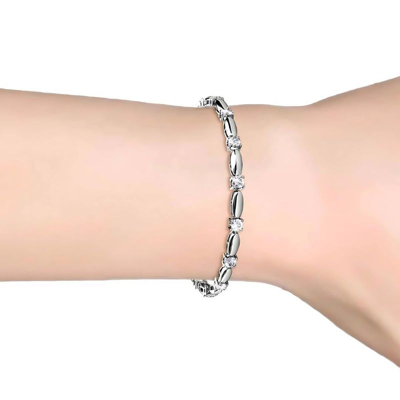 MGJ Austrian Crystal Row Bracelet & Earrings Set